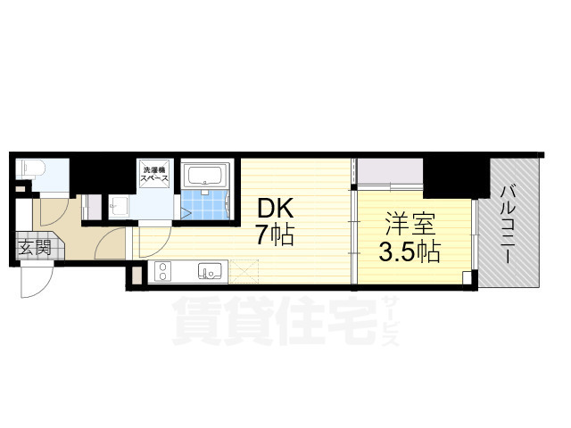 大阪市福島区玉川のマンションの間取り