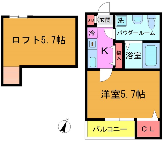 市川市平田のアパートの間取り