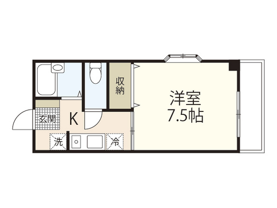 広島市中区江波西のマンションの間取り