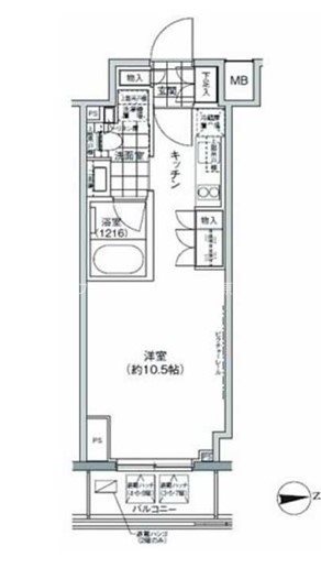 パークハビオ上野３丁目の間取り