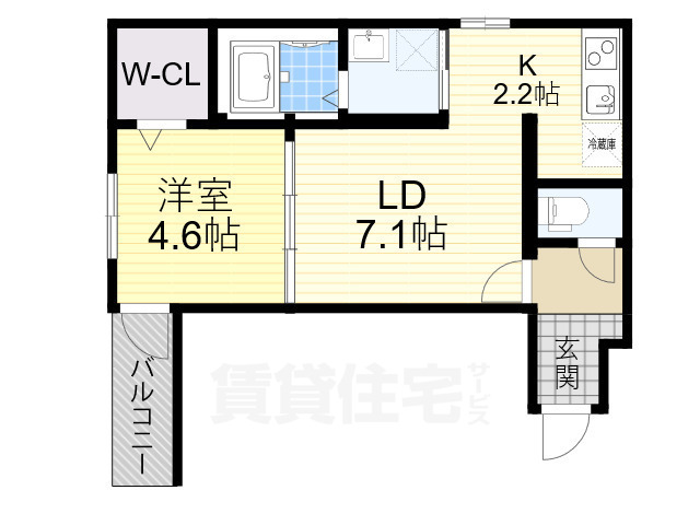 フジパレス池田石橋6番館の間取り