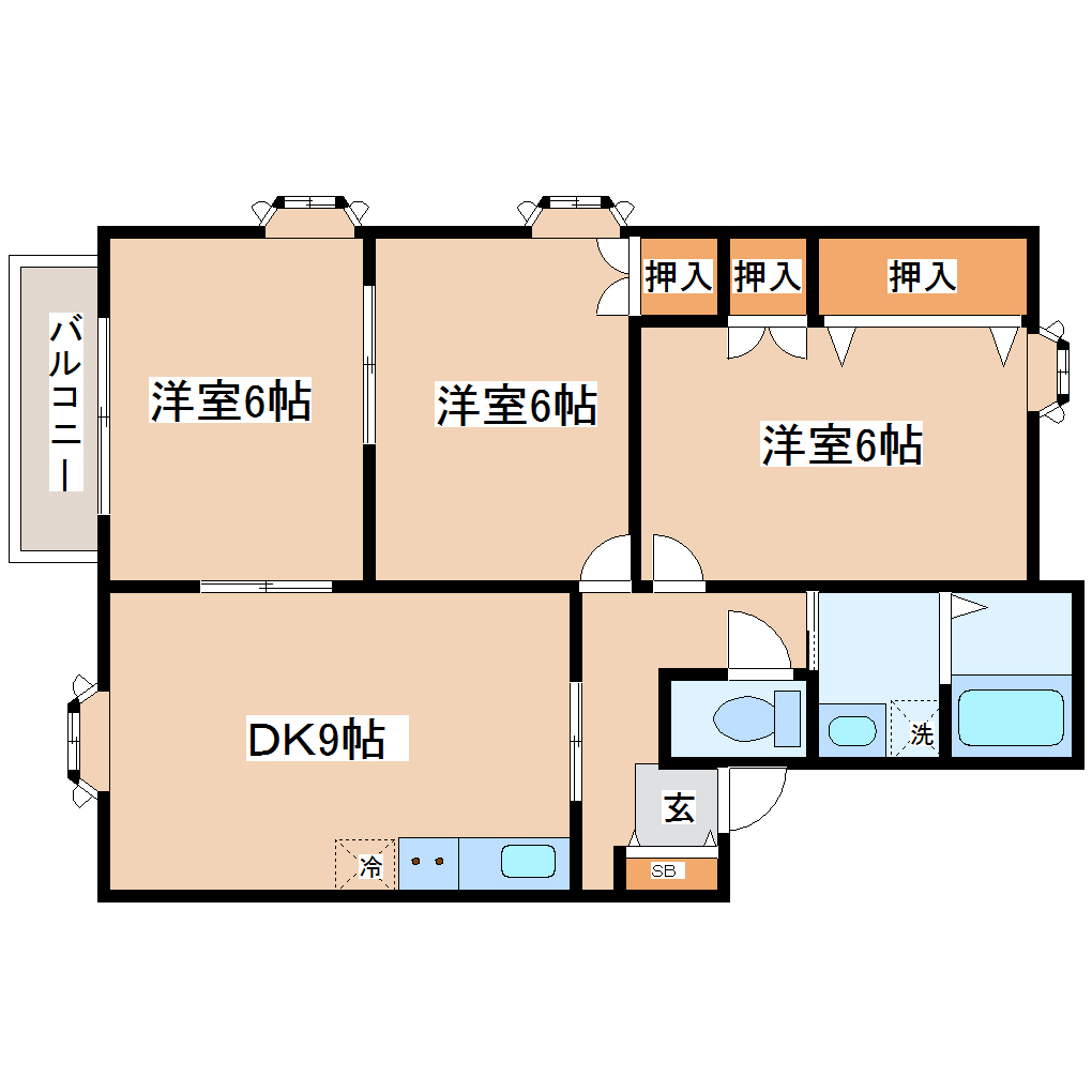 ファミール木ノ下の間取り