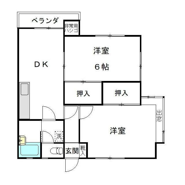 鎌倉市寺分のアパートの間取り