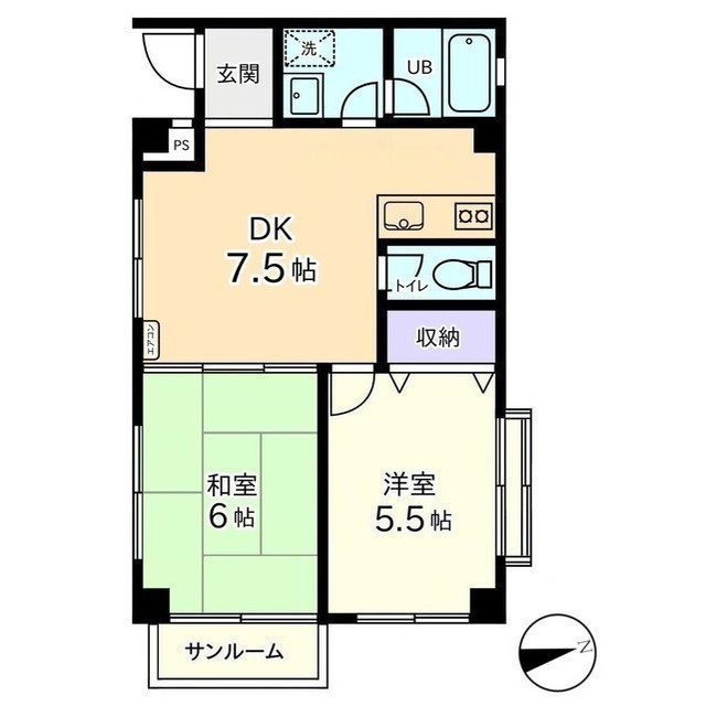 信開ラザール中市の間取り