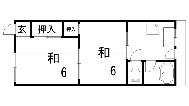 鈴蘭台南町アパートメントの間取り