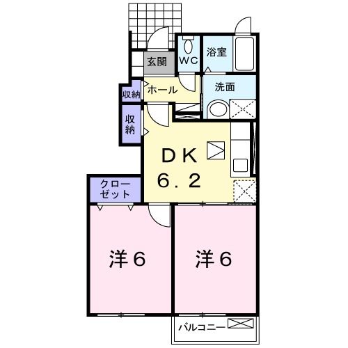 エスペランサ　Ｂの間取り