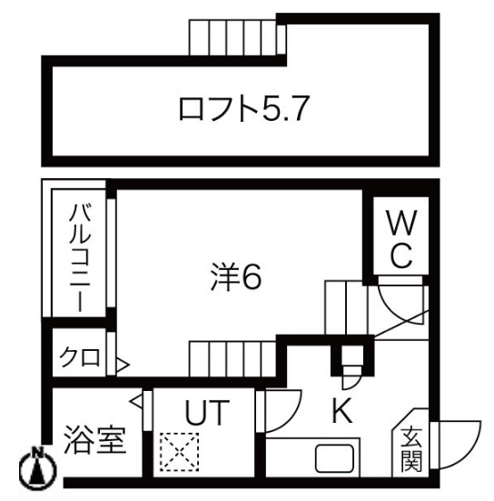 名古屋市南区外山のアパートの間取り