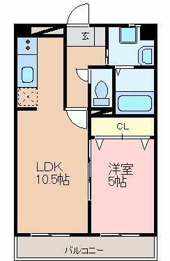 熊本市中央区大江のマンションの間取り