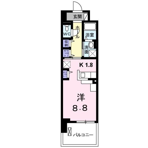 大和高田市大中東町のマンションの間取り