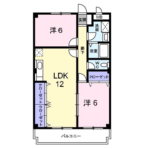 桜井市大字西之宮のマンションの間取り