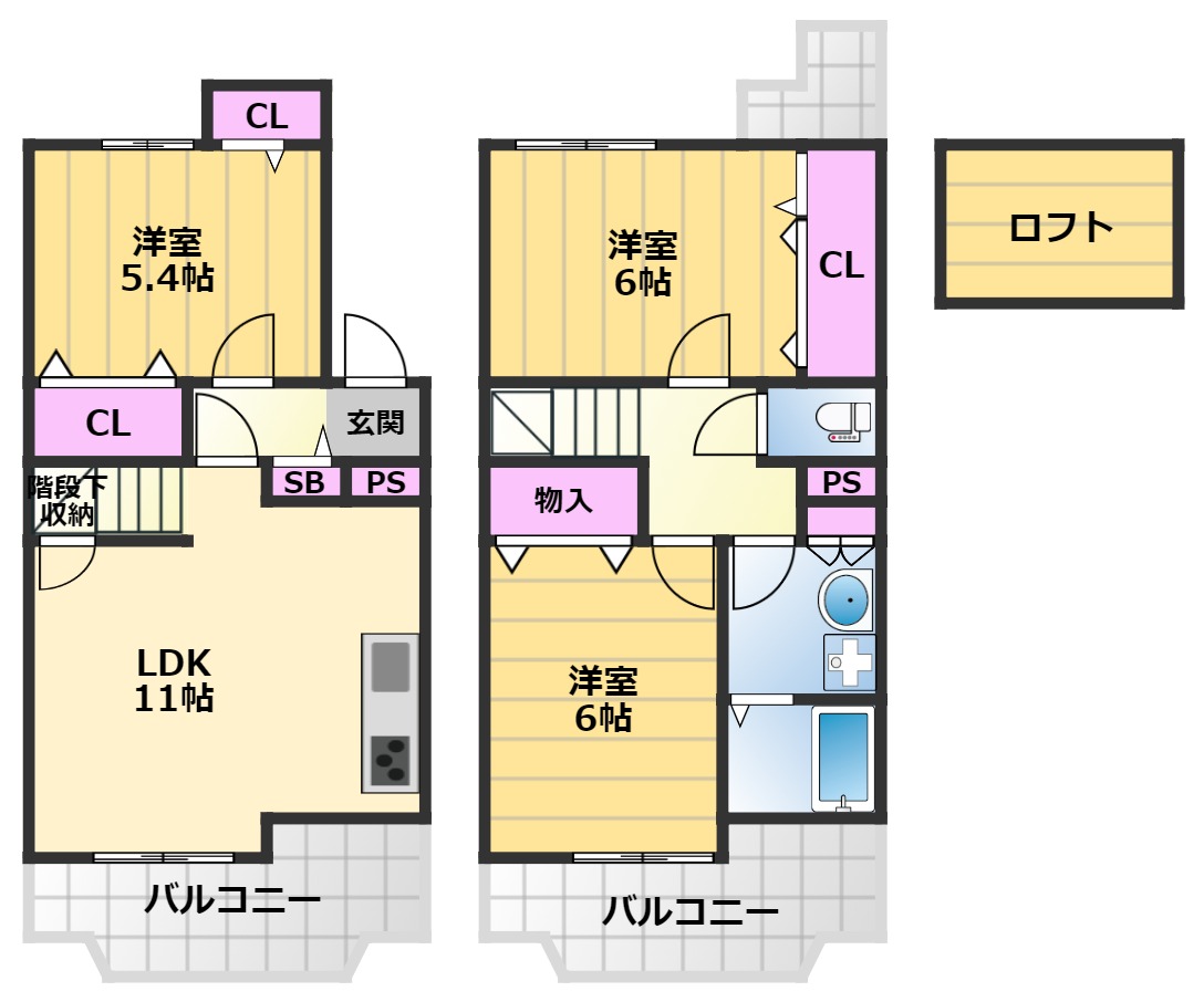 アルティエーレ・セラA棟の間取り