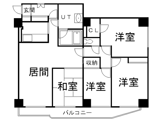 札幌市中央区南十八条西のマンションの間取り