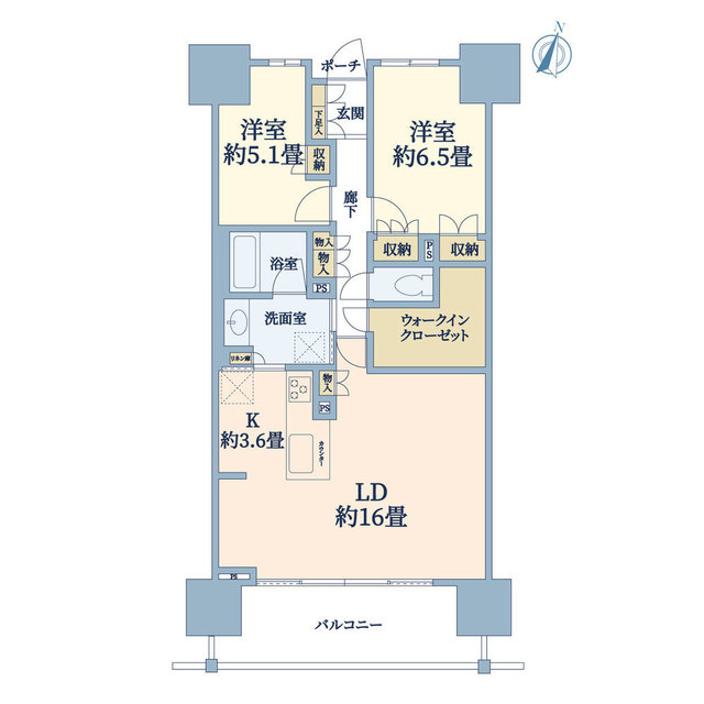 ドレッセ二子新地の間取り