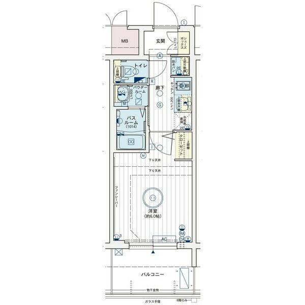 大阪市浪速区日本橋のマンションの間取り