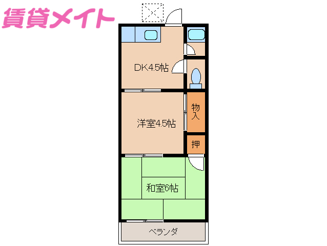 西の川南荘の間取り