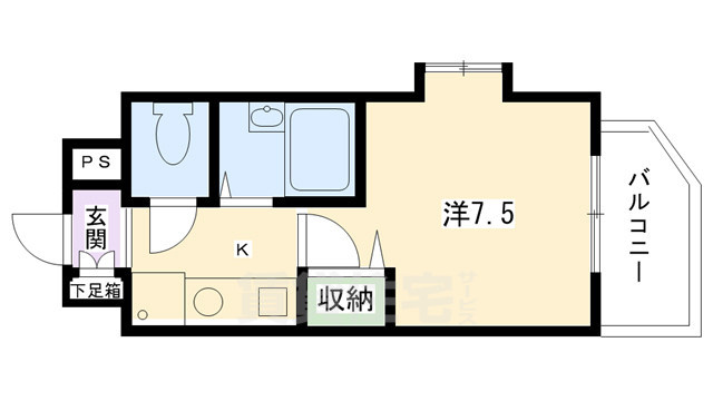 京都市下京区麓町のマンションの間取り