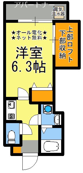 鹿児島市上荒田町のマンションの間取り