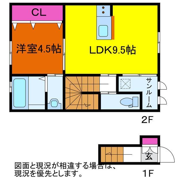 Ｋｏ　Ｏｌｉｎａ　Ｔｏｗｎ　Ａ（コオリナタウン）の間取り