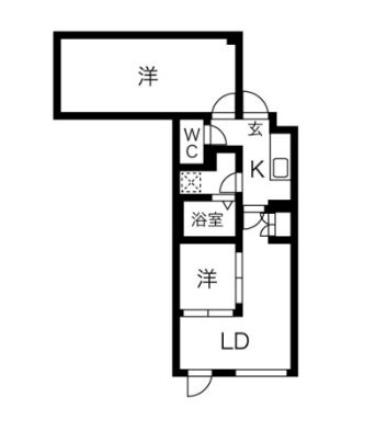 渋谷区上原のマンションの間取り