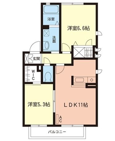 小田原市久野のアパートの間取り