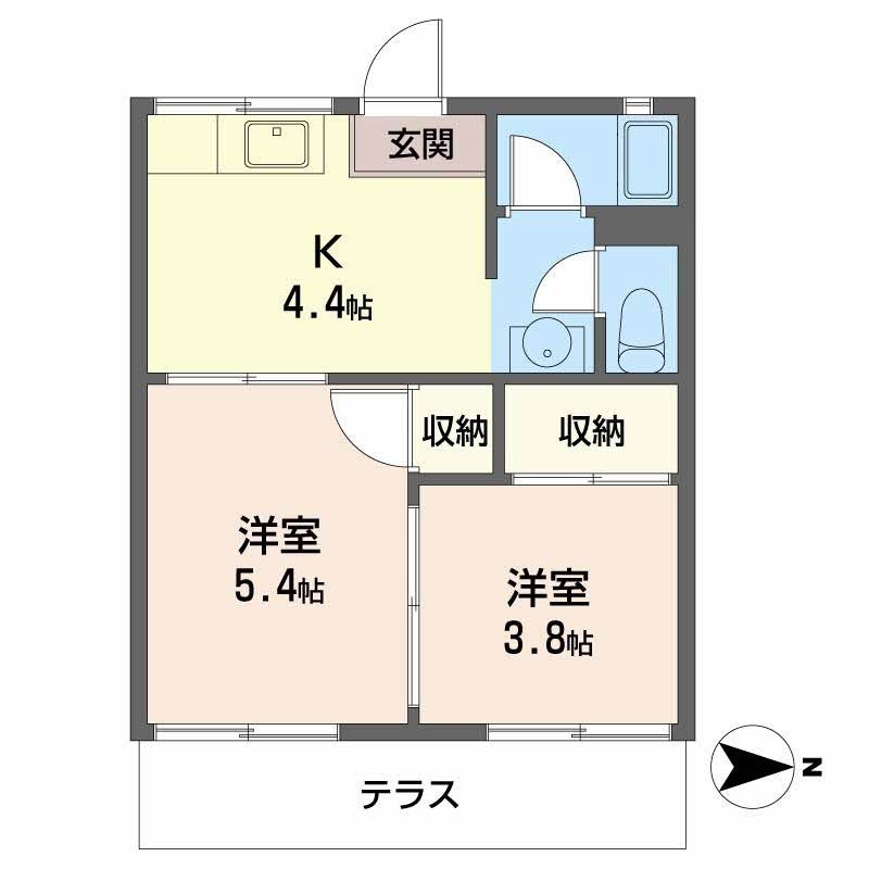 下農ハイツの間取り