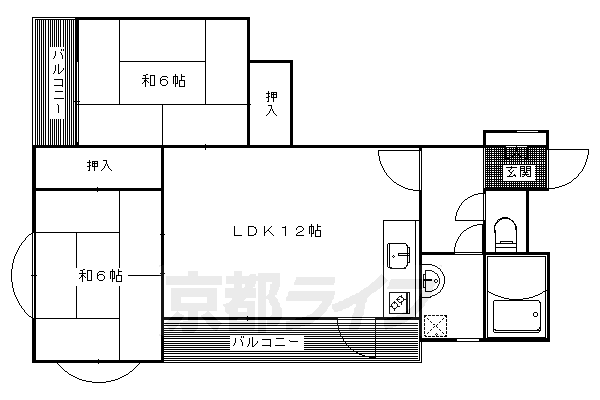 グレーシー北白川の間取り