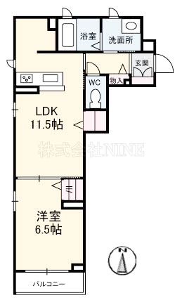 岡山市北区南中央町のマンションの間取り