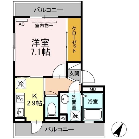 Ｄーｒｏｏｍ本荘の間取り