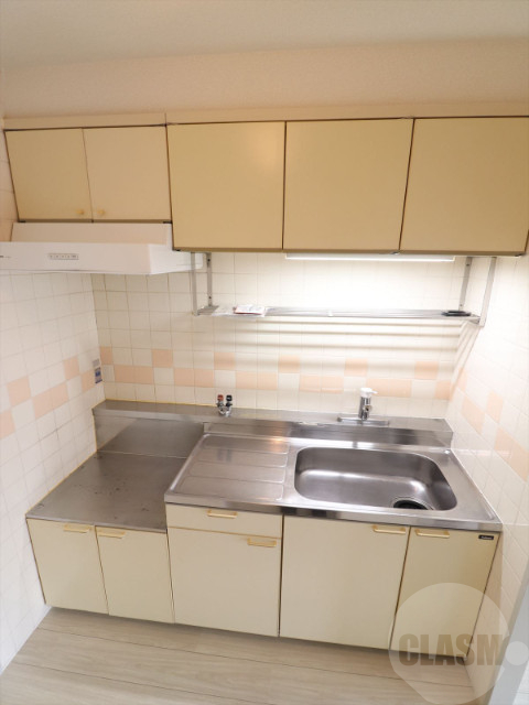 キッチン　２口コンロが置けるキッチン