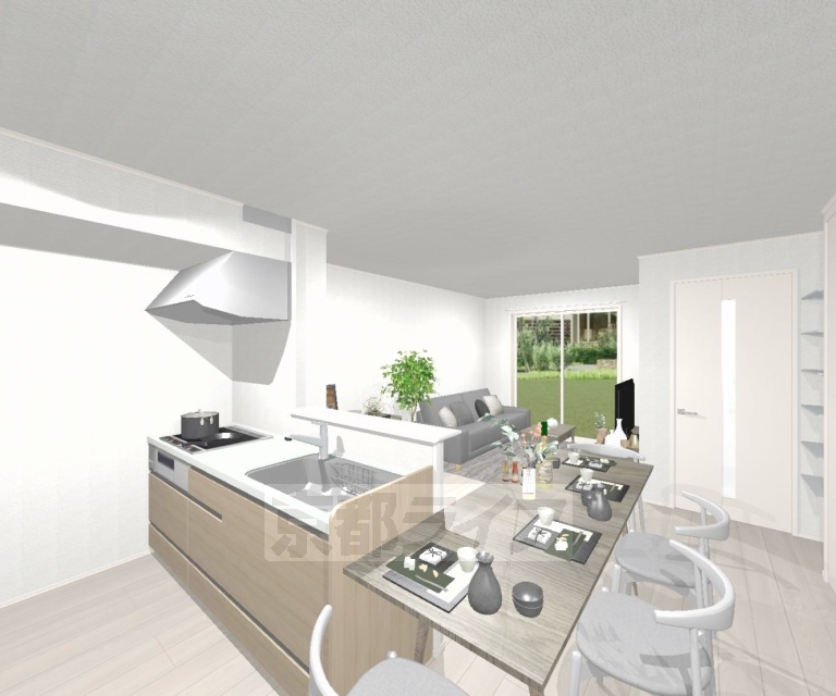 キッチン　家具家電はＣＧ加工です。