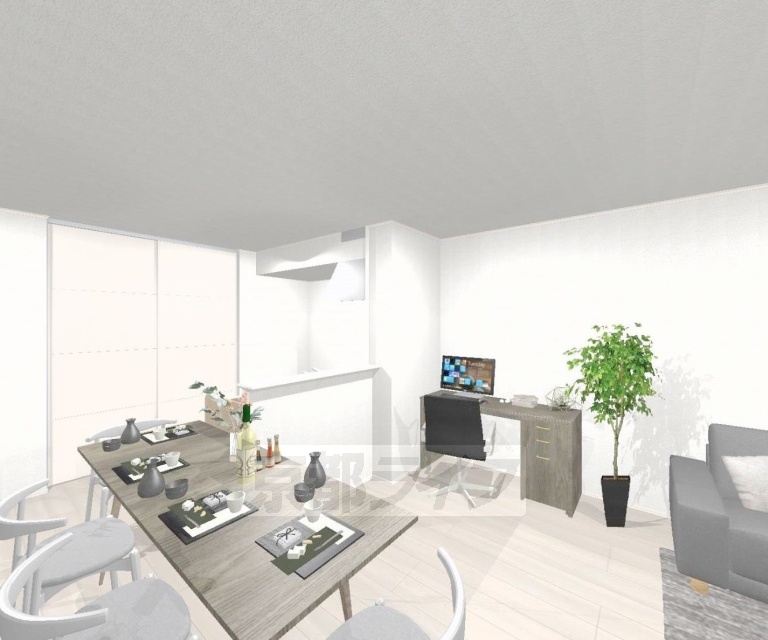 居室・リビング　家具家電はＣＧ加工です。