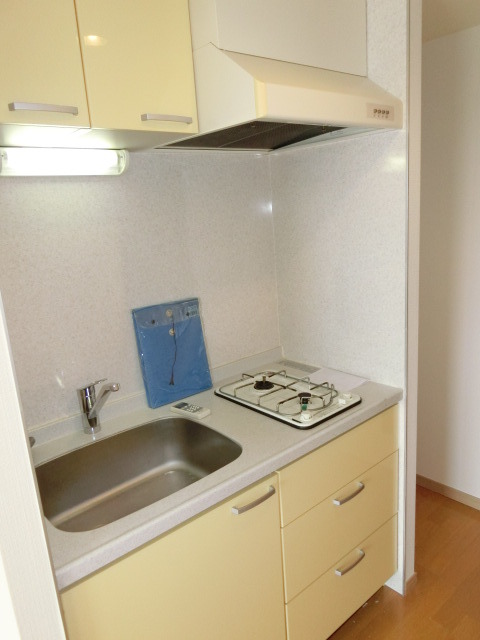 キッチン　オシャレな縦２口キッチン