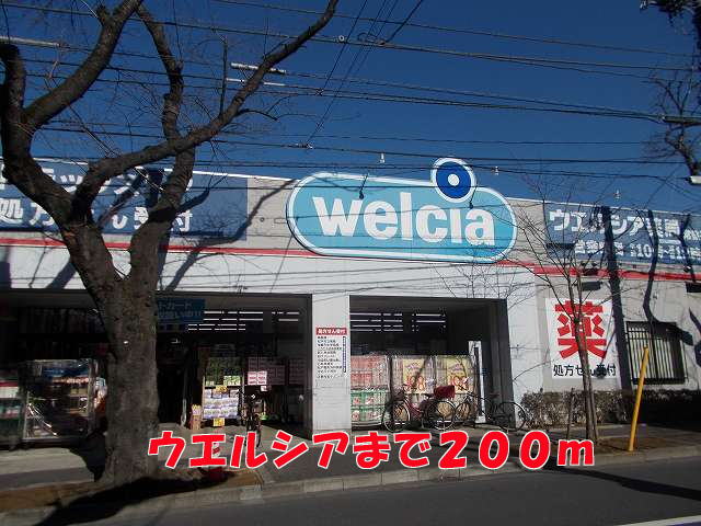 ドラックストア　ウエルシア（ドラッグストア）まで200m