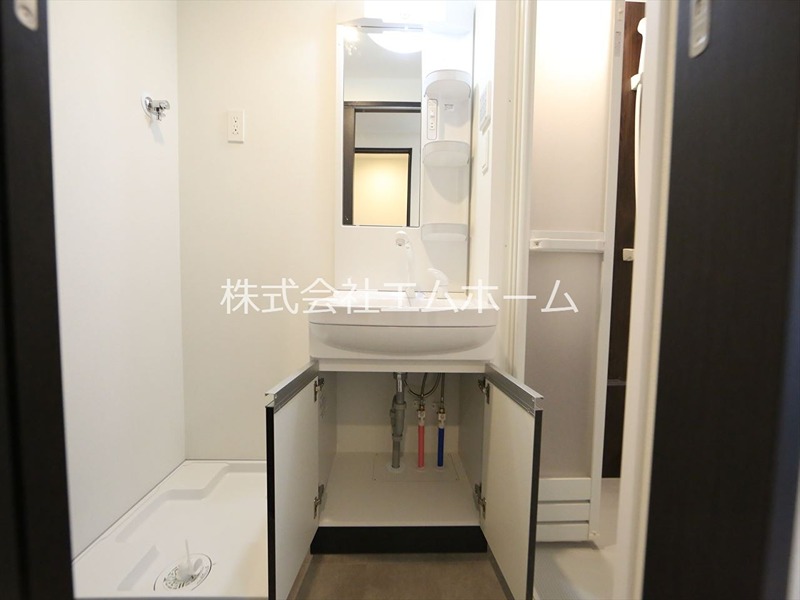 洗面設備　脱衣所　独立洗面化粧台（シャンプードレッサー）洗濯機置き場