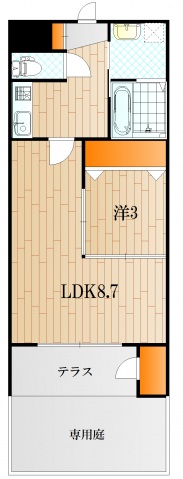 ＪＲ山陽本線 下関駅 徒歩24分 3階建 築3年の間取り写真