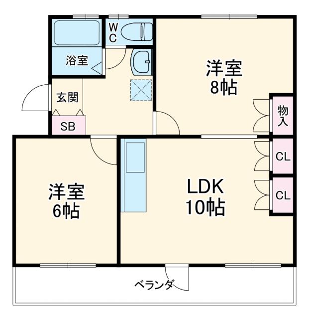 金杉台団地2-2-14の間取り写真