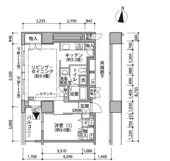 東雲キャナルコートCODAN19号棟の間取り写真