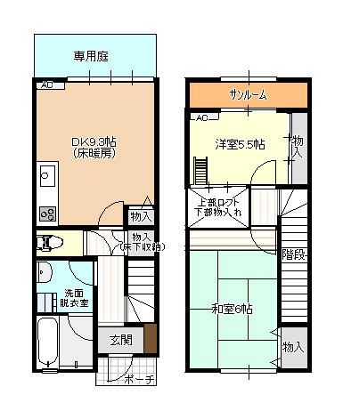 ファイン西荒屋 D棟の間取り写真