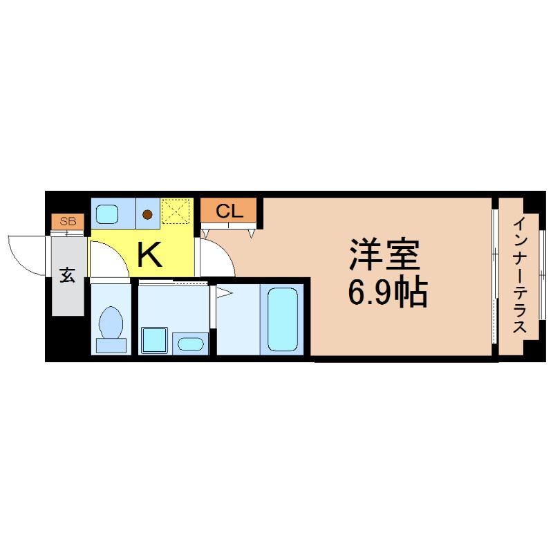 地下鉄東山線 新栄町駅 徒歩7分 3階建 築6年の間取り写真