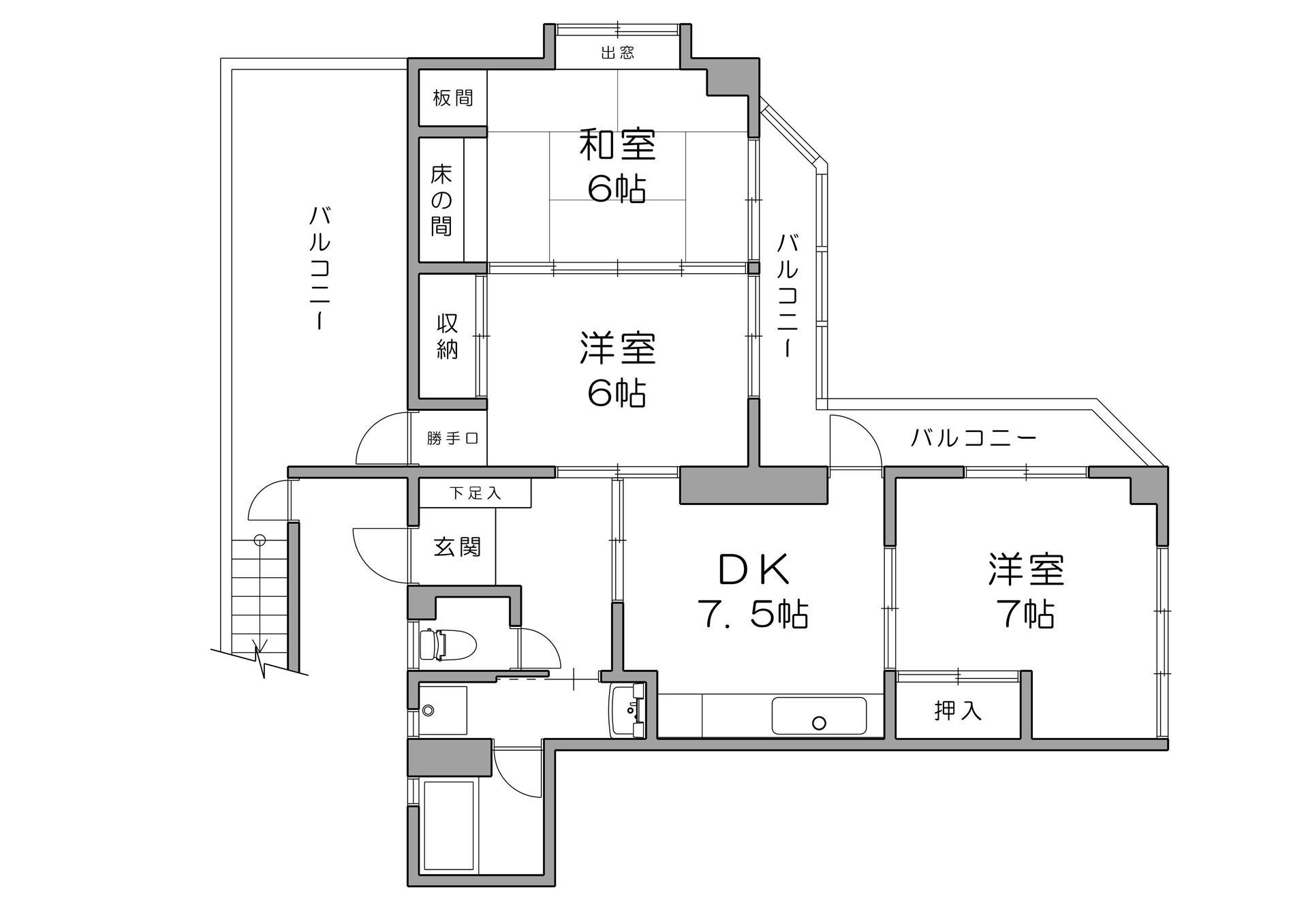 新添マンションの間取り