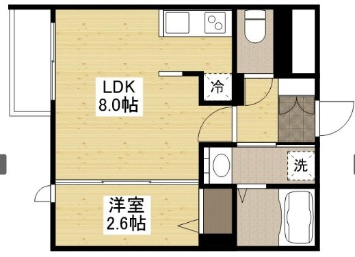 月光南観音　六番館の間取り