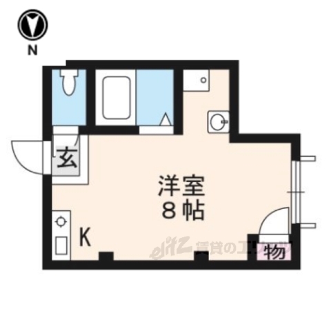 京都市中京区西ノ京上合町のマンションの間取り