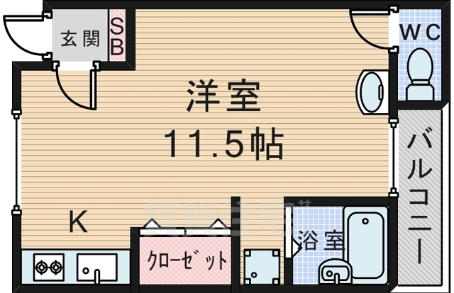 【豊中市螢池西町のアパートの間取り】