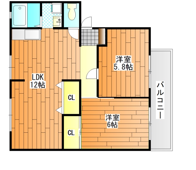 ライゼックス藤ヶ丘Bの間取り