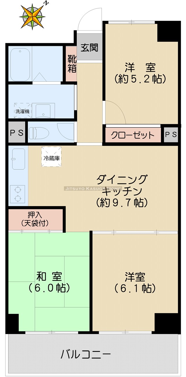 ユーカリハイツ小石川の間取り