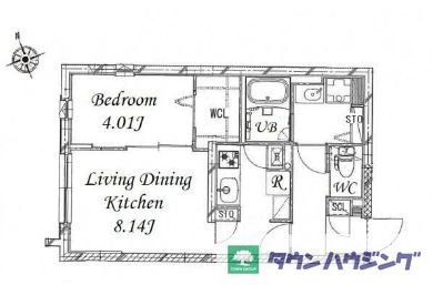 新宿区市谷台町のマンションの間取り