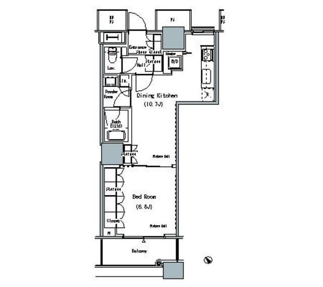 中央区勝どきのマンションの間取り