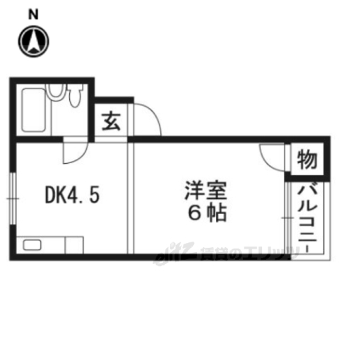 丹波篠山市杉のアパートの間取り