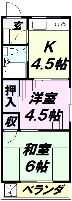 扇マンションの間取り