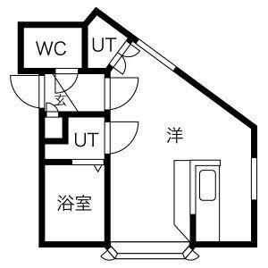 札幌市南区澄川二条のアパートの間取り